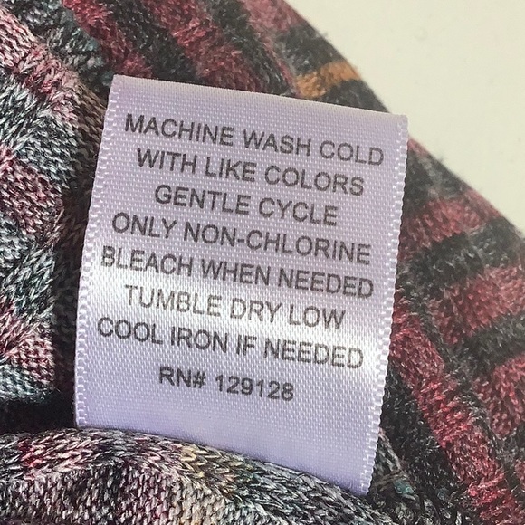 Always Indigo Striped Ribbed Knit Long Sleeve Top With Button Detail Size 3X - Picture 11 of 13